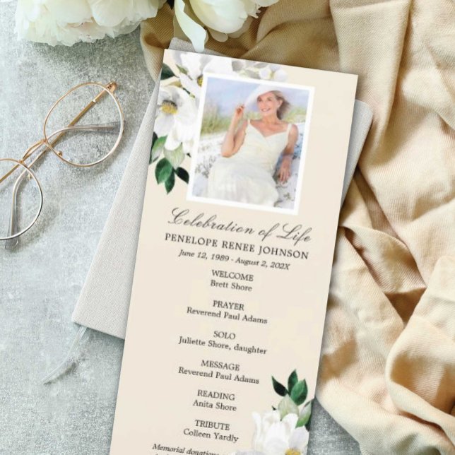 Programme de célébration de la vie des fleurs du c (Créateur téléchargé)