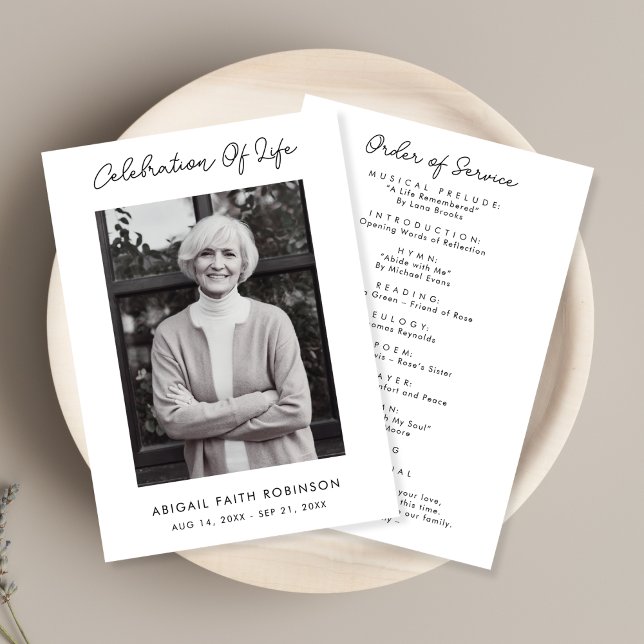 Programme de célébration de la vie en photo de scr (Créateur téléchargé)