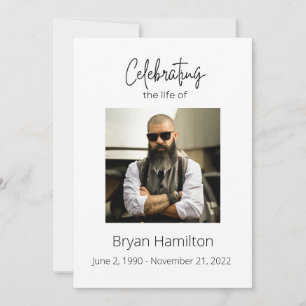 Programme de célébration funéraire simple de vie