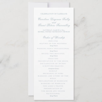 Programme de cérémonie classique