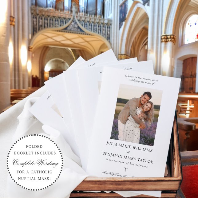 Programme de cérémonie de mariage catholique Julia (Créateur téléchargé)