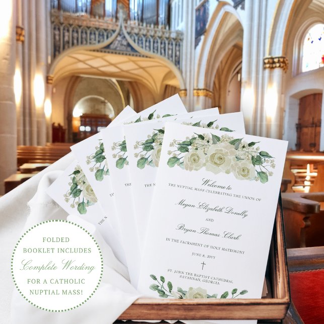 Programme de cérémonie de mariage catholique Megan (Créateur téléchargé)