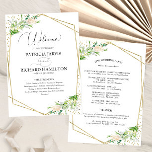 Programme de cérémonie de mariage de bienvenue Élé
