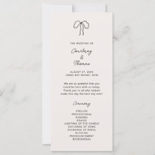 Programme de cérémonie de Mariage de Whimsical Dra