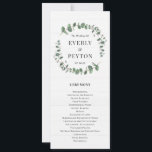 Programme de cérémonie de Mariage Rustic Greenery<br><div class="desc">Des programmes simples et élégants qui sont parfaits pour partager des détails importants de votre journée spéciale avec vos invités. Visitez notre site Web à berryberrysweet.com pour des modèles de papeterie élégants et des cadeaux personnalisés!</div>