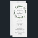 Programme de cérémonie de Mariage Rustic Greenery<br><div class="desc">Des programmes simples et élégants qui sont parfaits pour partager des détails importants de votre journée spéciale avec vos invités. Visitez notre site Web à berryberrysweet.com pour des modèles de papeterie élégants et des cadeaux personnalisés!</div>