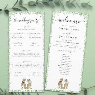 Programme de cérémonie de mariage sur le thème des