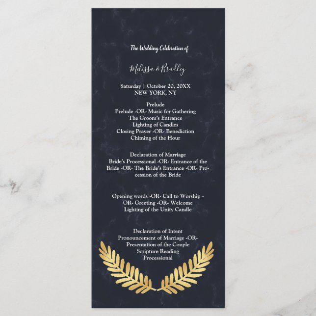 Programme de cérémonie de remise de diplômes avec  (Devant)