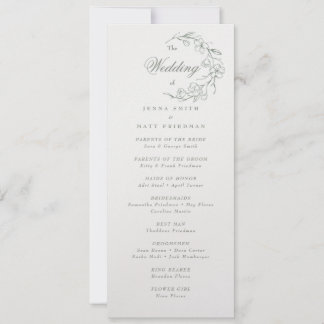 Programme de cérémonie des mariages