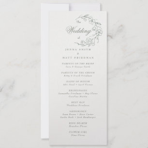 Programme de cérémonie des mariages