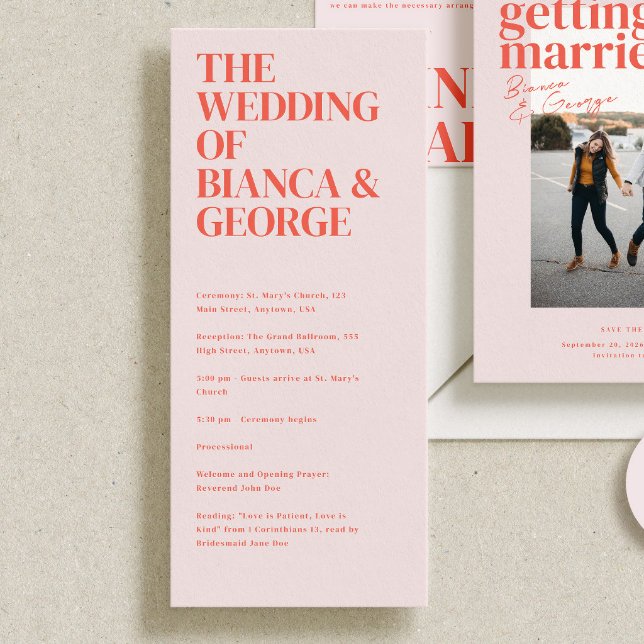 Programme de cérémonie des Mariages de Belmont (Créateur téléchargé)