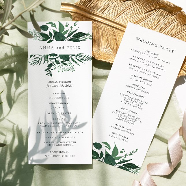 Programme de cérémonie des Mariages des forêts sau (Créateur téléchargé)