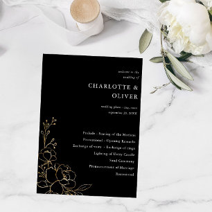 Programme de cérémonie des Mariages floraux liner