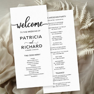 Programme de cérémonie d'ordre de service mariage