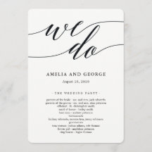 Programme de cérémonie Mariage de script moderne