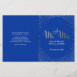 PROGRAMME DE CÉRÉMONIE mariage mini confetti argen