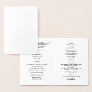 PROGRAMME DE CÉRÉMONIE mariage mini confetti point