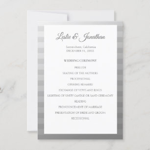 Programme de cérémonie Mariage moderne Silver V2