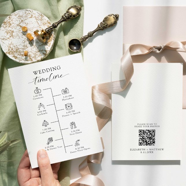 Programme de chronologie mariage Élégant minimalis (Créateur téléchargé)
