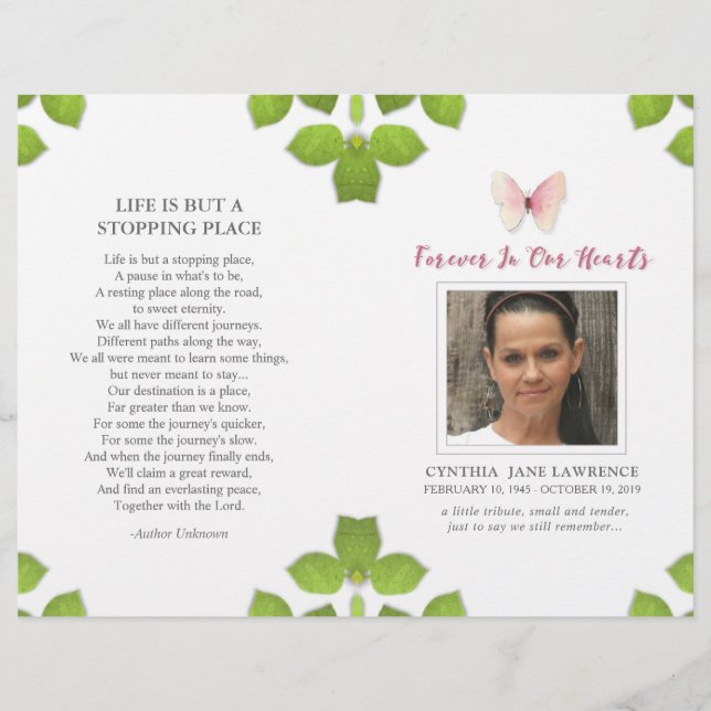 Programme de commémoration des funérailles de papi (Devant)