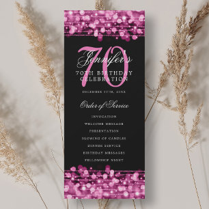Programme de fête d'anniversaire élégant 70 ans Ro