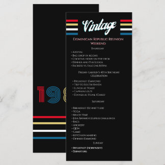 Programme de fête d'anniversaire rétro 40 ans 1986