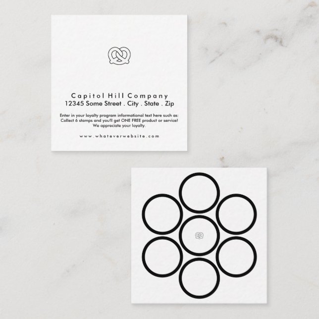 programme de fidélité carré doux bretzel (Devant / Derrière)