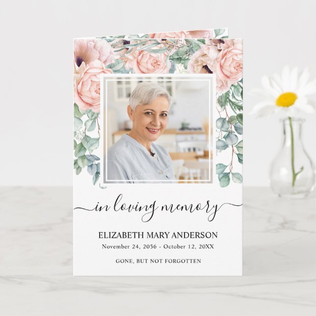 Programme de funérailles commémoratives florales r (Petite plante)