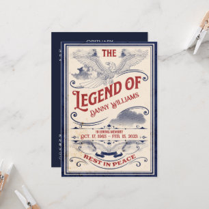 Programme de funérailles pour vétérans commémorati