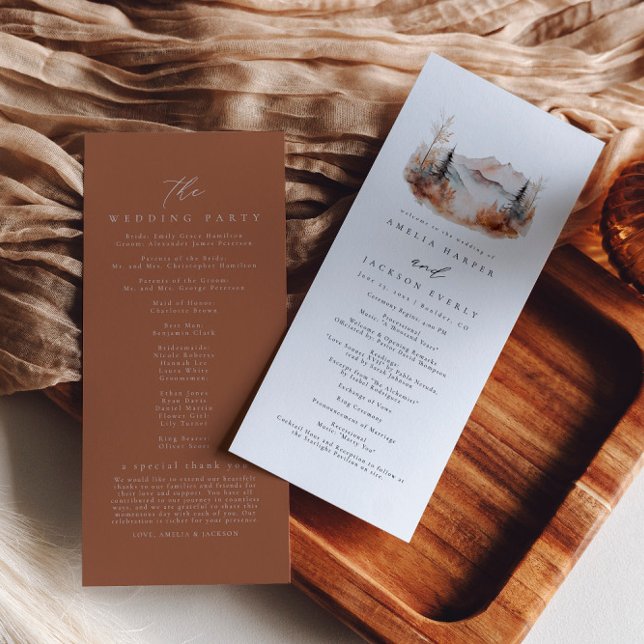 Programme de l'Ordre des événements du Mariage de  (Créateur téléchargé)