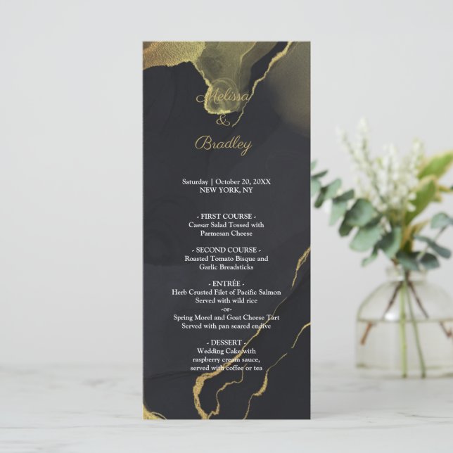 programme de marbre noir et or (Debout devant)