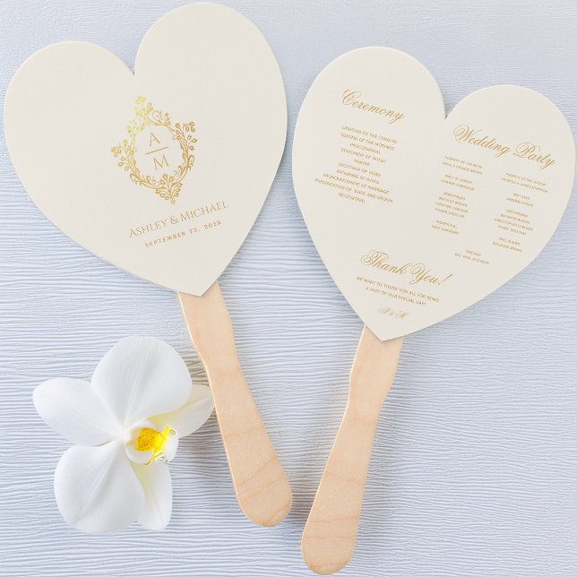 Programme de mariage à cœur en forme de éventail a (Créateur téléchargé)