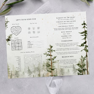 Programme de mariage à la cascade de la forêt rust