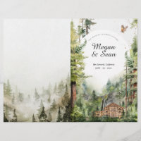 Programme de mariage à la cascade de la forêt rust