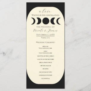 Programme de mariage à la phase de lune noire Luxe