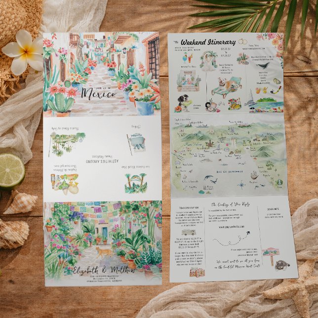 Programme de mariage à l'aquarelle à Puerto Vallar (Créateur téléchargé)