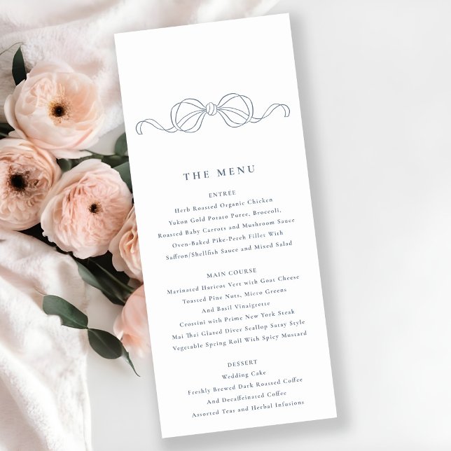 Programme de mariage à nœud papillon bleu foncé Co (Créateur téléchargé)