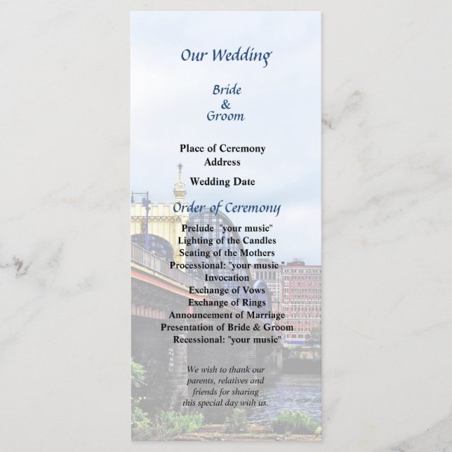 Programme de mariage à Pittsburgh Skyline par Smit (Devant)