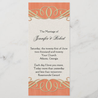 Programme de mariage à rouleaux et à rouleaux élég