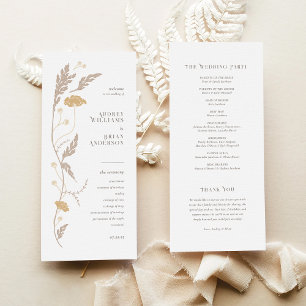 Programme de mariage Art Nouveau vintage