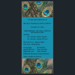 Programme de mariage artistique Peacock<br><div class="desc">Une touche artistique à cette photo de plumes de paon fait un programme de mariage génial pour votre mariage à thème paon. Les couleurs vives des yeux des plumes font un design remarquable pour vos programmes customisés,  parfait pour votre mariage paon. L'accent bleu est extraordinaire.</div>