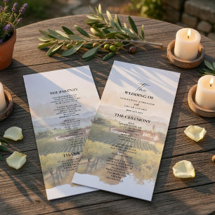 Programme de Mariage au Vignoble Toscan   Italien