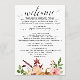 Programme de mariage Autumn Bliss - Bienvenue au m
