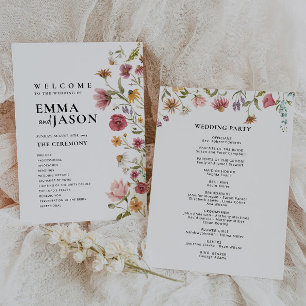Programme de mariage aux fleurs sauvages 