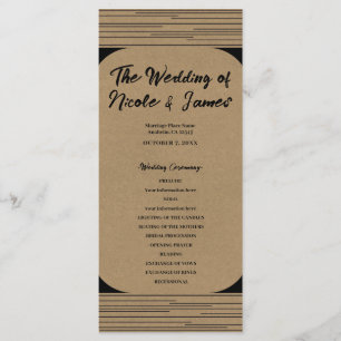 Programme de mariage aux lignes modernes minimales