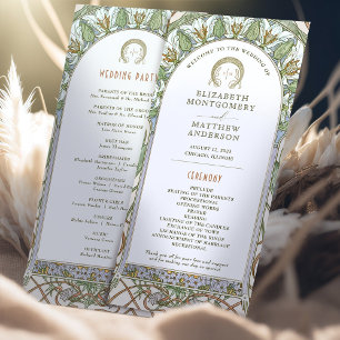 Programme de mariage Birds of Paradise Art Nouveau