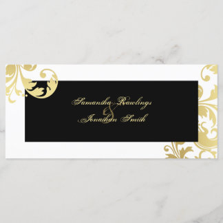 Programme de mariage - Black White Gold Shimmer Fl