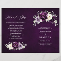 Programme de mariage blanc d'aubergine de prune vi