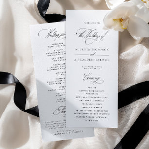 Programme de mariage blanc élégant classique calli