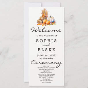 Programme de mariage blanc pour les Citrouilles or